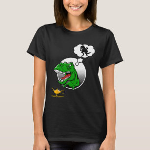 Dinosaur T-rex Short Arms Funny Joke Genie Lamp  T-Shirt