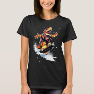 Dinosaur T-rex Snowboard Snowboard Snowboarder Win T-Shirt