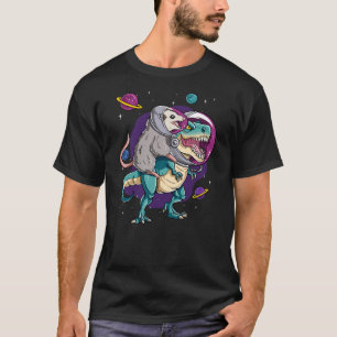 Dinosaur T Rex Space Planets Sparkles Possum T-Shirt