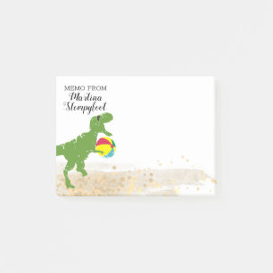 Dinosaur t-rex summer fun beach ball post-it note