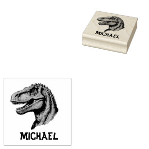 Dinosaur T-Rex Tyrannosaurus Personalised Rubber Stamp