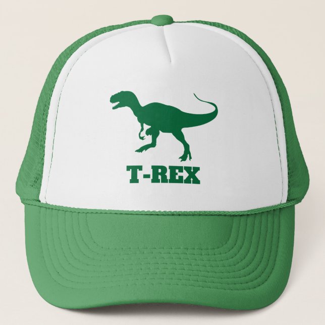Dinosaur T-Rex Tyrannosaurus Personalised Trucker Hat (Front)