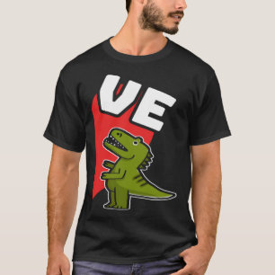 Dinosaur T Rex Valentine Day Love Couple Matching T-Shirt