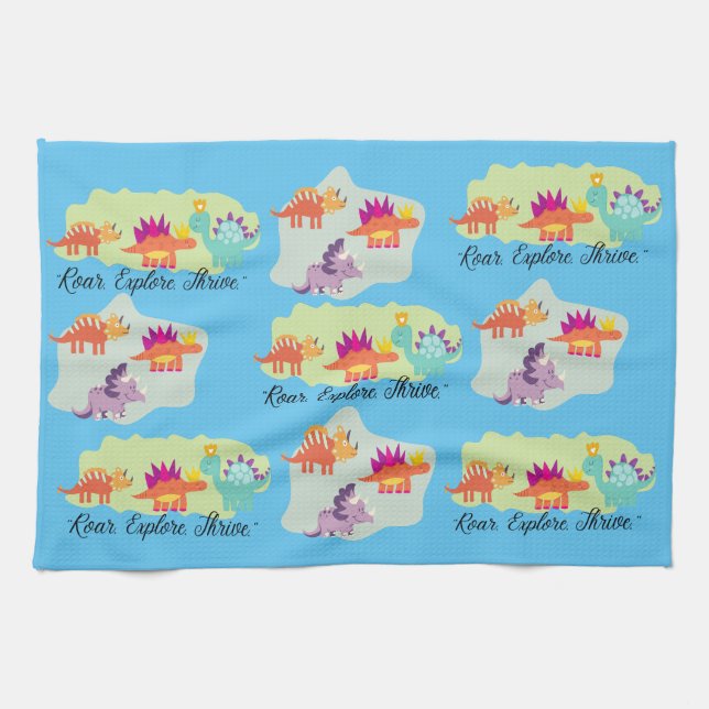 Dinosaur Tea Towel (Horizontal)
