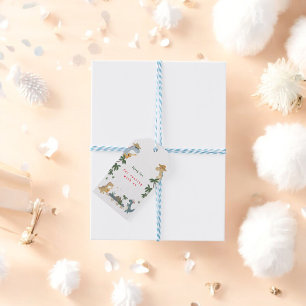 Dinosaur Thank You Botanical Palm Cute Kids Gift Tags