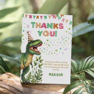 Dinosaur thank you card