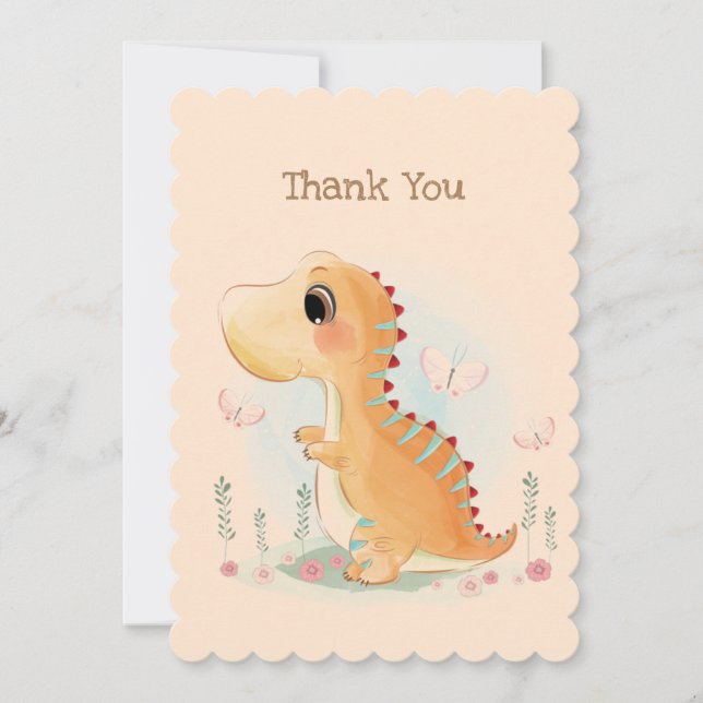 Dinosaur Thank You Card (Front)
