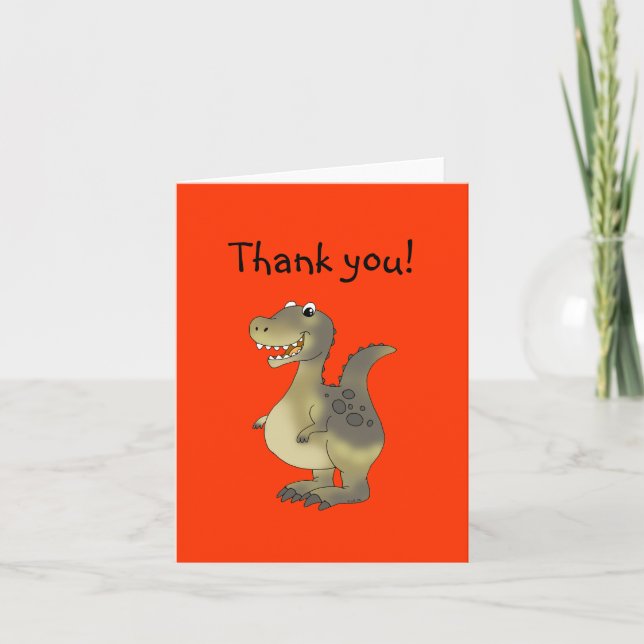 Dinosaur Thank You Card – Fun Kids Design   (Front)