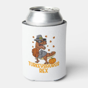 Dinosaur Thanksgiving Boys Turkey Saurus T rex Kid Can Cooler