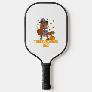 Dinosaur Thanksgiving Boys Turkey Saurus T rex Kid Pickleball Paddle