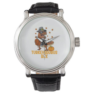 Dinosaur Thanksgiving Boys Turkey Saurus T rex Kid Watch