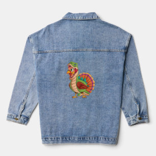 Dinosaur Thanksgiving Boys Turkey Saurus T rex Tur Denim Jacket