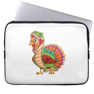 Dinosaur Thanksgiving Boys Turkey Saurus T rex Tur Laptop Sleeve