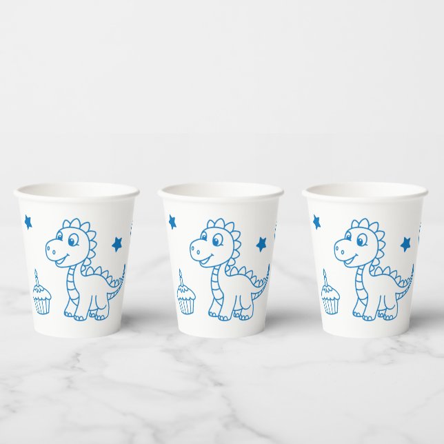 dinosaur theme birthday boy paper cups (Multi)