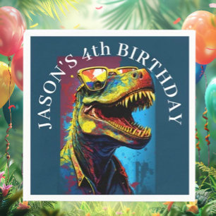Dinosaur Theme Birthday Party Napkin