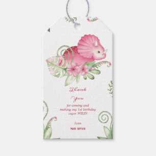 Dinosaur Theme Birthday Thank You Gift Tags