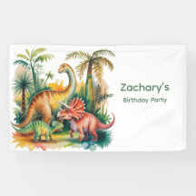 Dinosaur Theme Boy Birthday Party Welcome