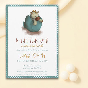 Dinosaur Theme Gender Neutral Baby Shower  Invitation