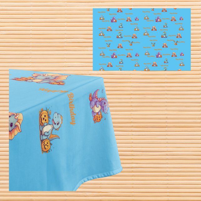 Dinosaur Theme Tablecloth for Kids Birthday Party (Creator Uploaded)
