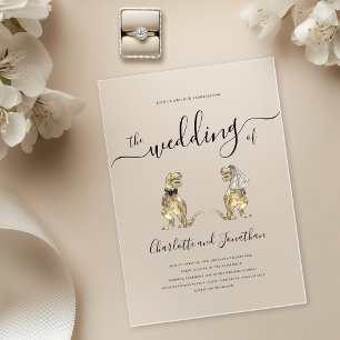 Dinosaur Theme Wedding  Acrylic Invitations