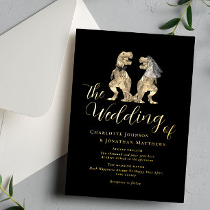 Dinosaur Theme Wedding Black Gold