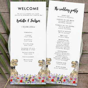 Dinosaur Theme Wedding Day Program