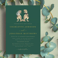 Dinosaur Theme Wedding Green Gold