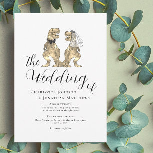 Dinosaur Theme Wedding Invitation