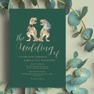 Dinosaur Theme Wedding Invitation