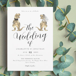 Dinosaur Theme Wedding Invitation