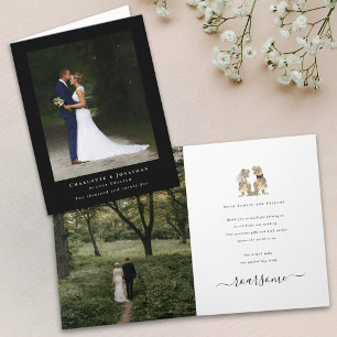 Dinosaur Theme Wedding Photo Thank You