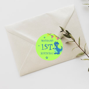 Dinosaur Themed Birthday Party Sticker