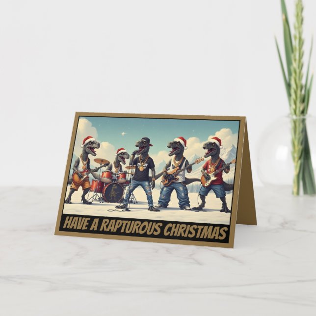 Dinosaur themed Christmas card (Front)