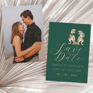 Dinosaur Themed Photo Wedding Save The Date