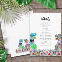 Dinosaur Themed Wedding Details