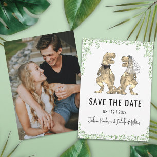 Dinosaur Themed Wedding Photo Save The Date