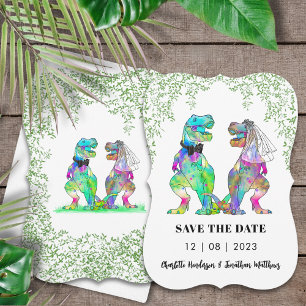 Dinosaur Themed Wedding Save The Date
