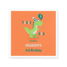 Dinosaur Three Rex 3rd Birthday