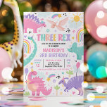 Dinosaur Three Rex 3rd Birthday Party Invitation<br><div class="desc">Dinosaur Three Rex 3rd Birthday Party Invitation
All designs are © PIXEL PERFECTION PARTY LTD</div>