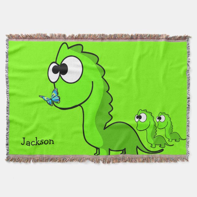 Dinosaur Throw Blanket (Front)