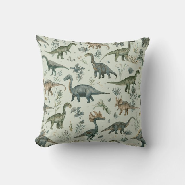 Dinosaur Throw Pillow | Bedroom Accent Accessories (Front)
