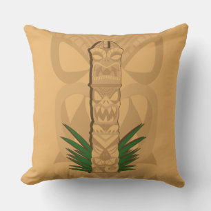 Dinosaur Tiki Totem Cushion
