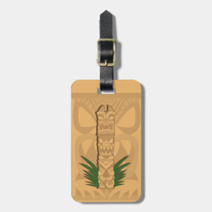 Dinosaur Tiki Totem Luggage Tag