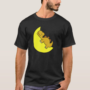Dinosaur Tired Nap All Day Sleep All Night Cute Di T-Shirt