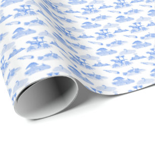 Dinosaur Toile (Periwinkle Blue)  Wrapping Paper