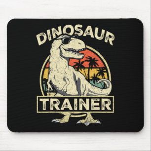 Dinosaur Trainer Halloween Costume Retro Dino Outl Mouse Pad