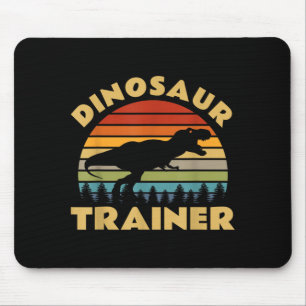 Dinosaur Trainer Halloween Costume Retro Sunset Mouse Pad