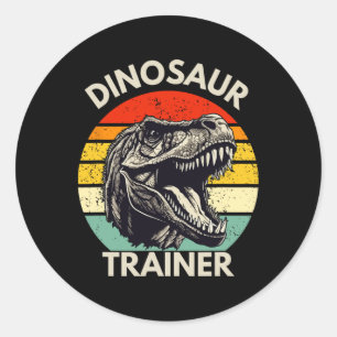 Dinosaur Trainer Retro Halloween Costume For Adult Classic Round Sticker