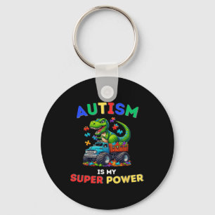 Dinosaur Trex Autism Is My Superpower Autism Aware Key Ring