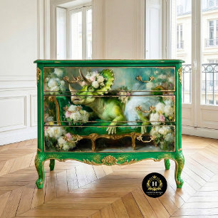 Dinosaur Triceratops Floral Ballerina Decoupage Tissue Paper